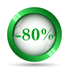 80 percent discount icon