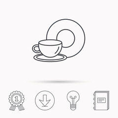 Coffee cup icon. Food and drink sign.