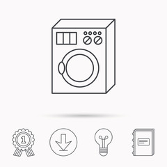 Washing machine icon. Washer sign.