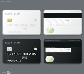 White credit card template - 109653512