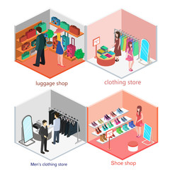 Fototapeta premium Isometric interior of shop