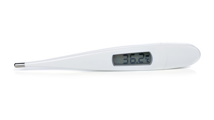 Electronic thermometer isolated on white background