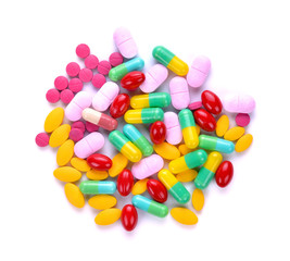 pills isolated on white background