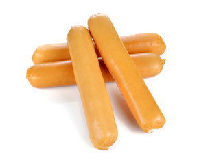 Sausages isolated on white background