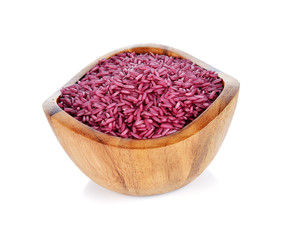 Obraz na płótnie Canvas Red color herbal rice on white background.