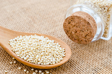 Healthy quinoa seeds.