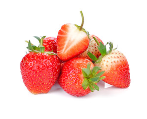 strawberry on white background