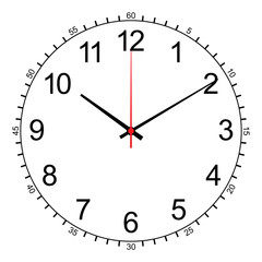 image of wall clock isolated on white vector