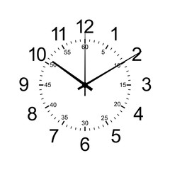wall clock  isolate on white vector