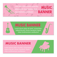 Advertising musical banners