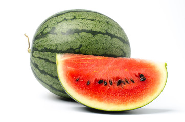 Fresh watermelon on white background