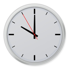 Clock without numbers with shadows.