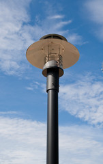 The light lamp with blue sky background
