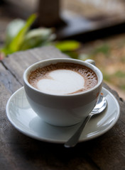 coffee on wooden table