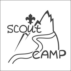 Vector emblem Scout camp