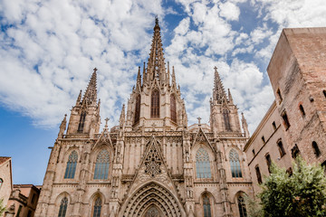 Fototapeta na wymiar Cathédrale Sainte-Croix de Barcelone