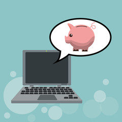 Technology  design. laptop icon. internet concept