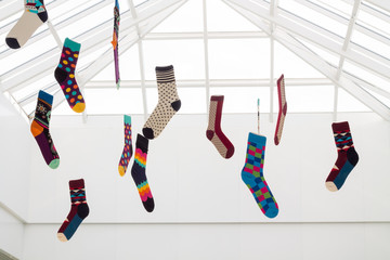 Multicolored Socks Hang