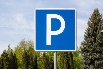 Parking Sign in the Park