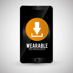 wearable technology design. social media icon. smartphone concept, vector illustration
