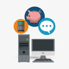 Social media design. Media icon. Technology concept