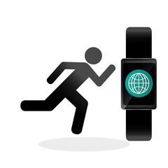 wearable technology design. social media icon, vector illustration