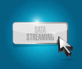 data streaming button sign concept