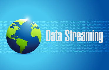 data streaming binary background sign concept
