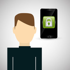 wearable technology design. social media icon. smartphone concep, vector illustration