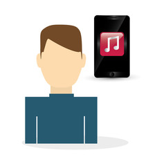 wearable technology design. social media icon. smartphone concep, vector illustration