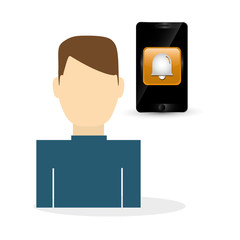 wearable technology design. social media icon. smartphone concep, vector illustration