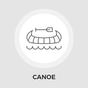 Canoe Vector Flat Icon