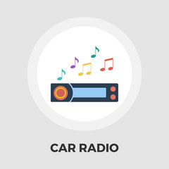 Car radio flat icon.