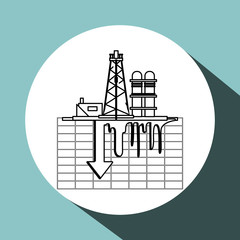 Petroleum design, economy and oil  industry concept, vector illustration