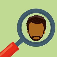 Human resources design. people illustration. search icon