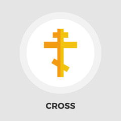 Obraz premium Cross flat icon