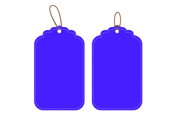 Blue Blank Tag with mosque shape