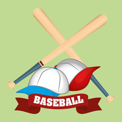 Baseball design, sport and supplies illustration