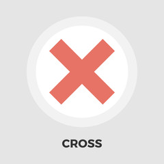 Obraz premium Cross flat icon