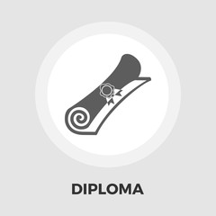 Diploma flat icon