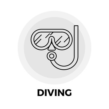 Diving Line Icon