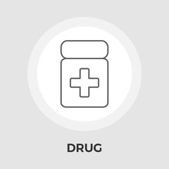 Drug vector flat icon