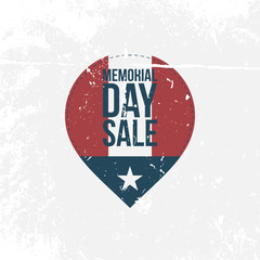 Memorial Day Sale graphic Label with Text