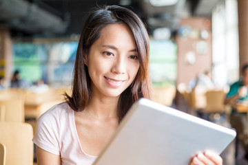 Woman use of digital tablet pc