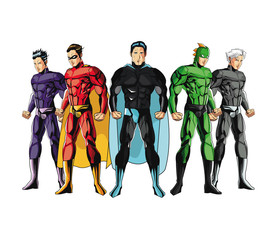 Superhero design. Superman icon. Costume illustration © Jemastock