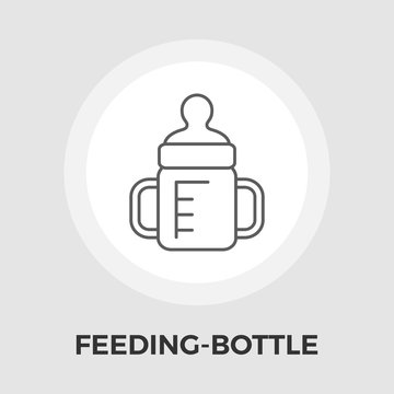 Feeding bottle vector flat icon