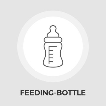 Feeding bottle vector flat icon