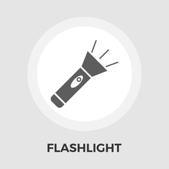 Flashlight vector flat icon