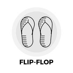 Flip-Flop Line Icon
