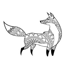 Animal design. Adult coloring concept. white background